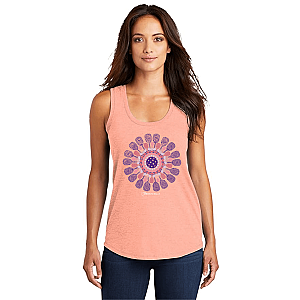 Womens Pickleball Flower Tank Top