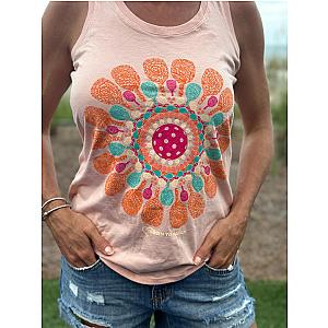 Womens Pickleball Flower Tank Top