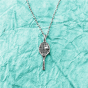 Tennis Racket 18K Gold Plated Necklace