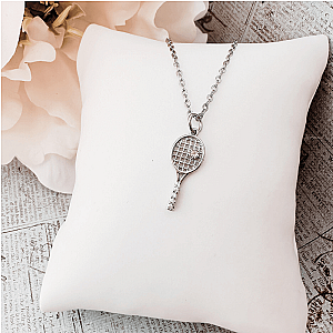 Tennis Racket Rhinestone Necklace