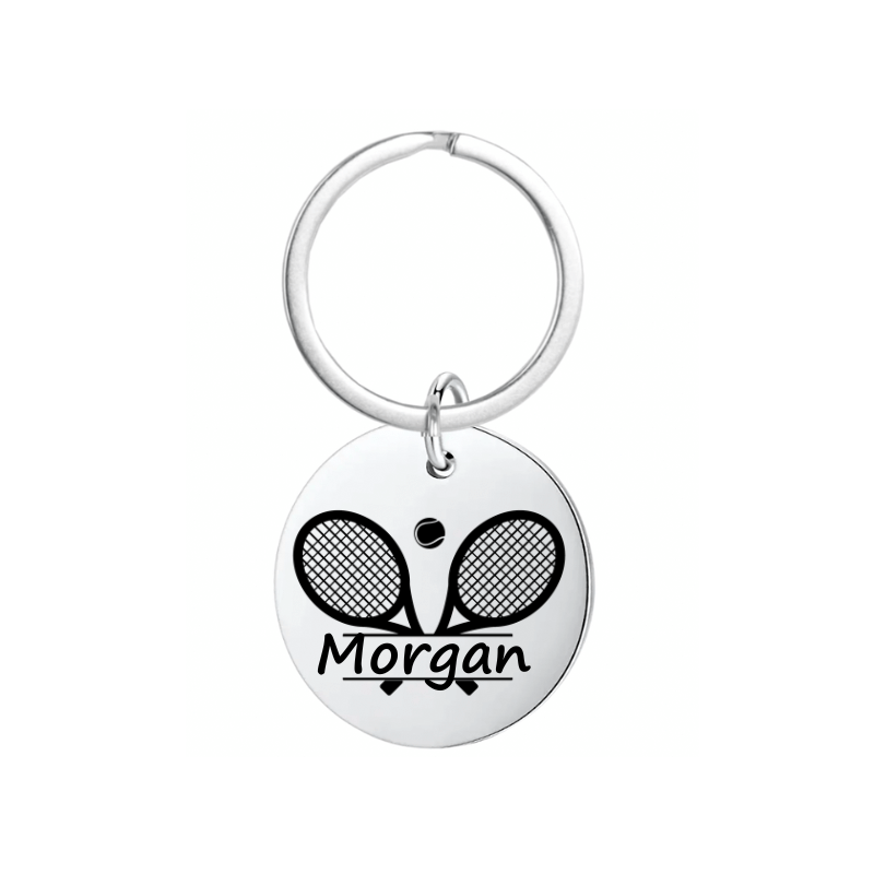 Personalized Tennis Racket Keychain