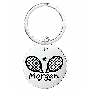 Personalized Tennis Racket Keychain
