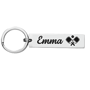 Personalized Pickleball Bar Keychain