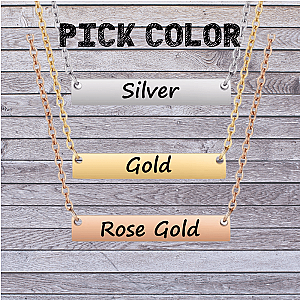 Personalized Pickleball Bar Necklace