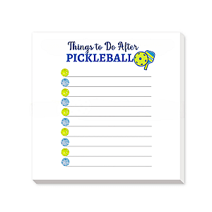 Things to Do After Pickleball Notepad