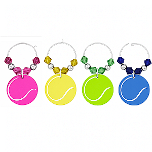 Tennis Ball Wine Stopper and Charms