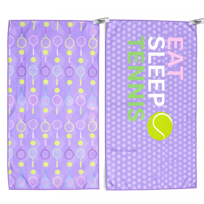 Eat Sleep Tennis Double-Sided Microfiber Towel