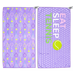 Eat Sleep Tennis Double-Sided Microfiber Towel