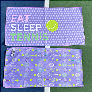 Eat Sleep Tennis Double-Sided Microfiber Towel