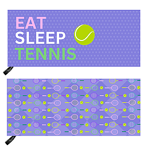 Eat Sleep Tennis Double-Sided Microfiber Towel