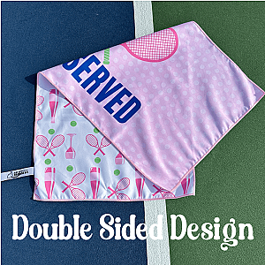 Tennis Over Served Double-Sided Microfiber Towel