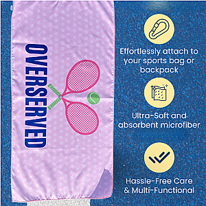 Tennis Over Served Double-Sided Microfiber Towel