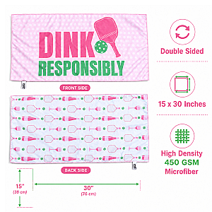 Pink Dink Responsibly Double-Sided Microfiber Towel