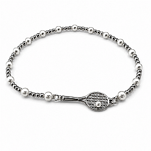 Tennis Pearl Beaded Bracelet
