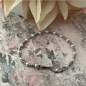 Tennis Pearl Beaded Bracelet