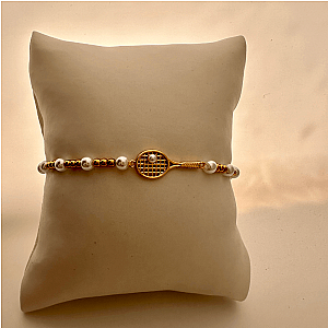Tennis Pearl Beaded Bracelet