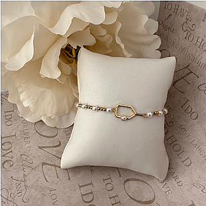 Two Tone Pickleball Pearl Beaded Bracelet