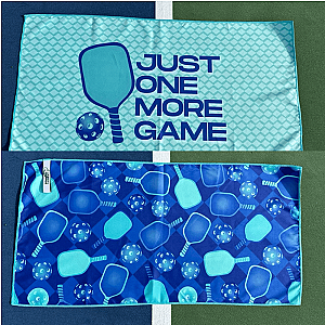 Just One More Game Pickleball Microfiber Double Sided Towel