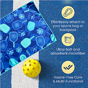 Just One More Game Pickleball Microfiber Double Sided Towel