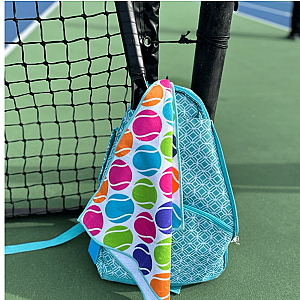 Tennis Balls Towel- Microfiber & Cotton Athletic Towels with Carabiner Clip
