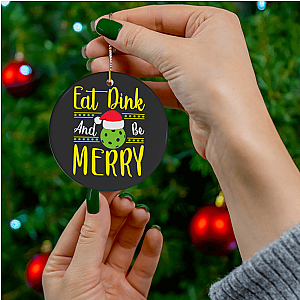 Pickleball Ornament - Eat, Dink & Be Merry