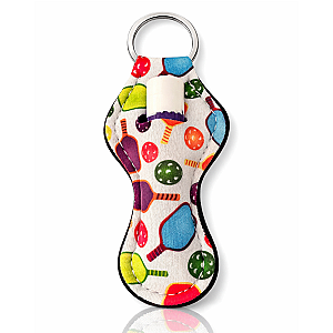 Pickleball Chapstick Holder Keychain