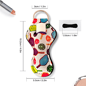 Pickleball Chapstick Holder Keychain