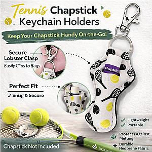 Tennis Chapstick Holder Keychain