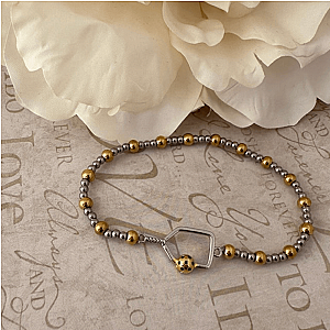 Two Tone Pickleball Beaded Bracelet