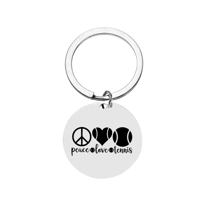 Tennis Keychain - Peace Love Tennis