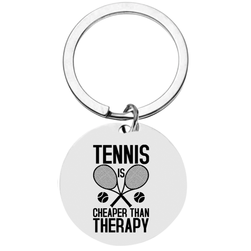 Tennis Keychain - Cheaper Than Therapy