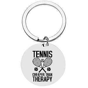 Tennis Keychain - Cheaper Than Therapy