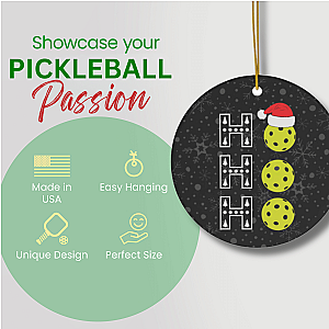 Pickleball Ornament - Ho Ho Ho