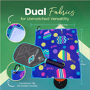 Pickleball Towel - Dink Microfiber & Cotton Towel