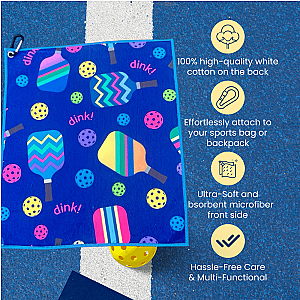 Pickleball Towel - Dink Microfiber & Cotton Towel