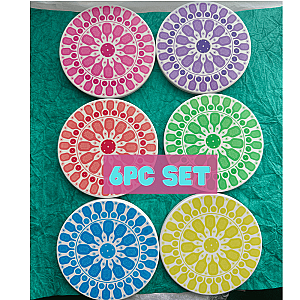 Pickleball Coasters - 6pc Set