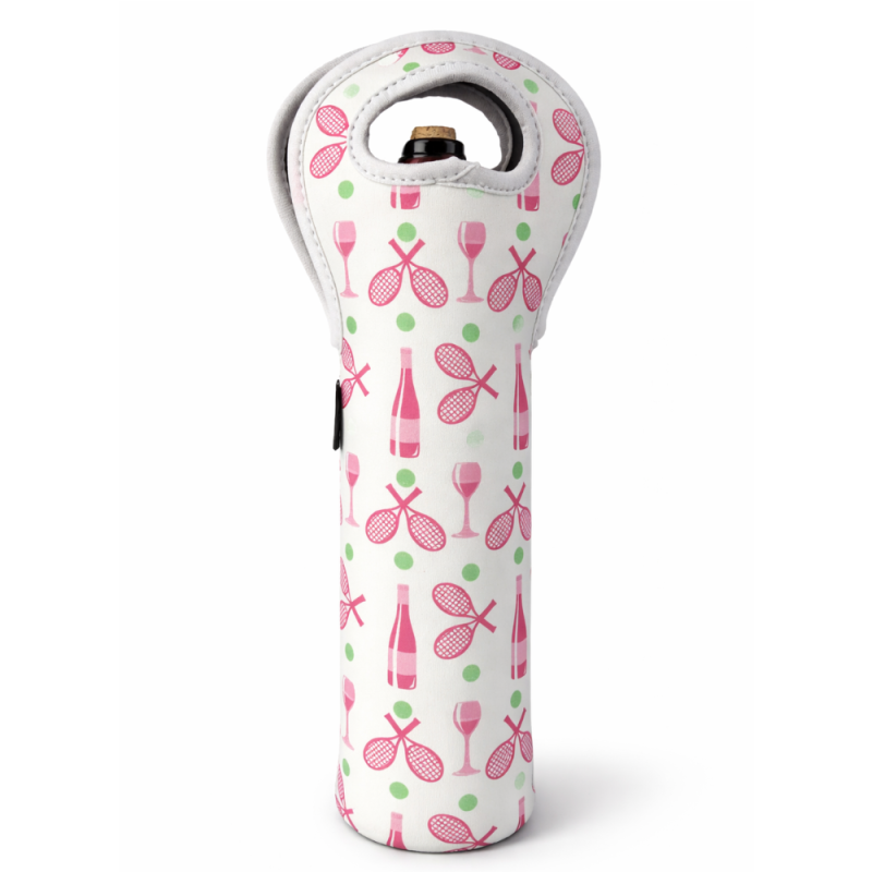 Tennis Wine Tote - White