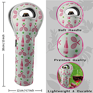 Tennis Wine Tote - White
