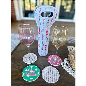 Tennis Wine Tote - White