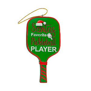 Pickleball Ornament - Santa's Favorite Pickleball Player