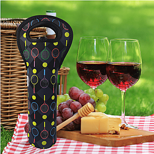 Tennis Wine Tote - Black
