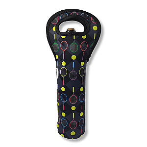 Tennis Wine Tote - Black