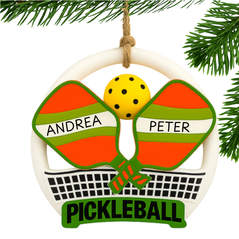 Pickleball Christmas Ornament