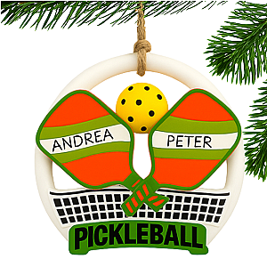 Pickleball Christmas Ornament