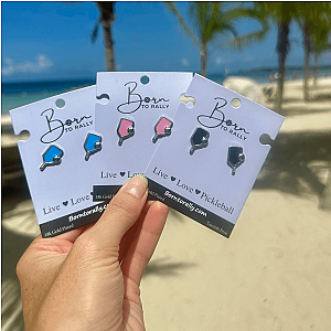 Pickleball Paddle Stud Earrings - Pick Color