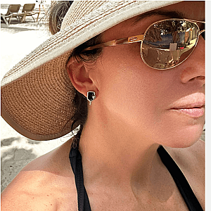 Black and Silver Pickleball Paddle Stud Earrings