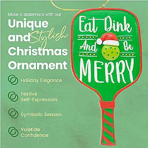Pickleball Paddle Christmas Ornament