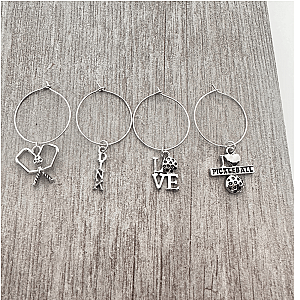 Pickleball Wine Charms