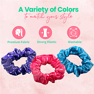 Tennis Scrunchies - 3pc Set