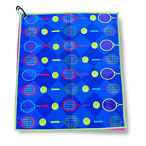 Tennis Towel- Microfiber & Cotton Athletic Towels with Carabiner Clip